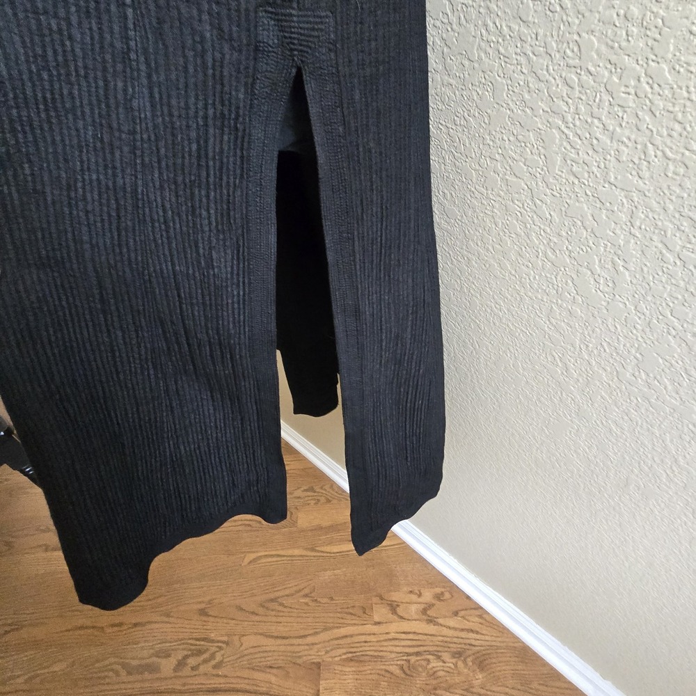 Duster Long Vest Lagenlook  M Ribbed Side Pockets/Side Slits, Lightweight Read - Picture 8 of 10